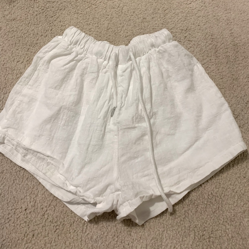 White linen shorts from SHEIN size small